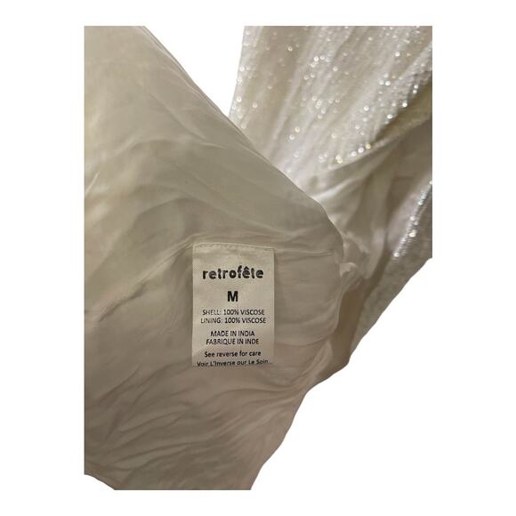 Retrofete Katya Maxi Dress Sequin Embellished Moonglow Bridal Wedding Gown Sz M - Picture 11 of 15